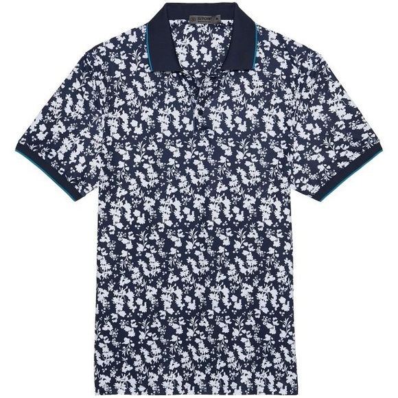 G/FORE Blossom Rib Collar Tech Jersey Slim Fit Golf Polo - Picture 1 of 5